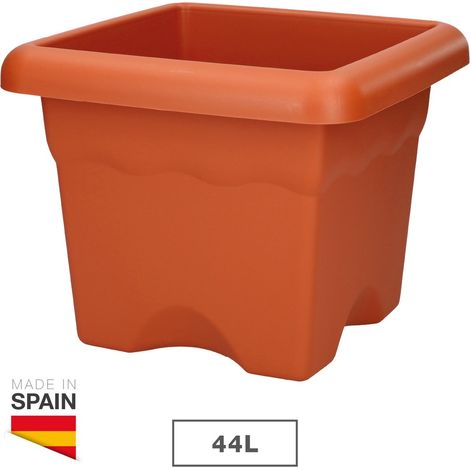 Maceta cuadrada Terra 440mm Marrón (1/3)