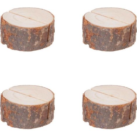 Paris Prix - Lot De 4 Cavaliers De Table rondin 4cm Marron (1/2)