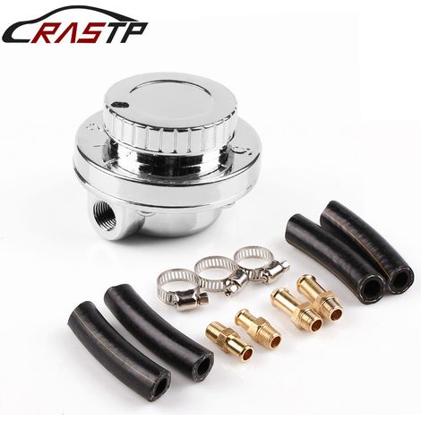 Modification de la voiture : Valve de régulation de pression de carburant réglable manuellement de 1 à 5 psi, tuyau de carburateur de 8 mm/10 mm. (1/5)