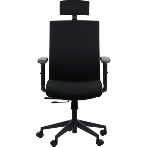 Silla giratoria Riverton F/H con asiento extensible - Varios colores - Negro-Negro (1/4)