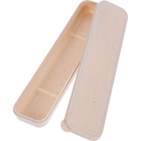 Boîte à couverts portable, couvercle organiseur, ustensiles plastique léger pour bureau, camping, pique-nique. (1/5)