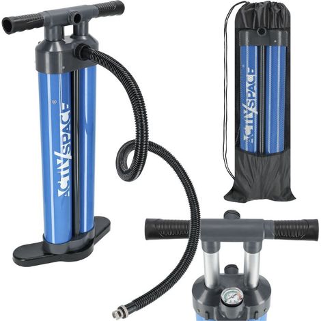 Pompa manuale per tavola SUP con manometro - doppio pistone