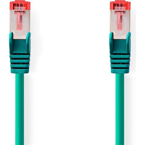 Cable de red CAT6  RJ45 macho  RJ45 macho  S/FTP  5,00 m  Redondo  LSZH  Verde  Etiqueta