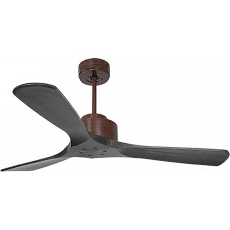Modulo de KlassFan - Super destratificateur et ventilateur DC 132 cm Marron pales bois noir sans Lumière  25 à 40 m²