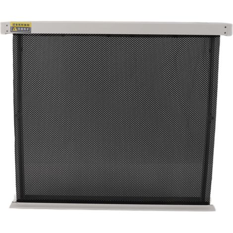 Sèche-linge rétractable mural avec support en aluminium, plateforme en maille respirante, blanc, pour patio et salle de bain (1/5)