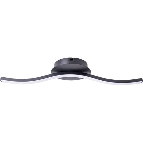 Naeve ONDA Plafonnier semi-encastré à LED intégré de 45 cm, noir, 3 000 K (1/5)