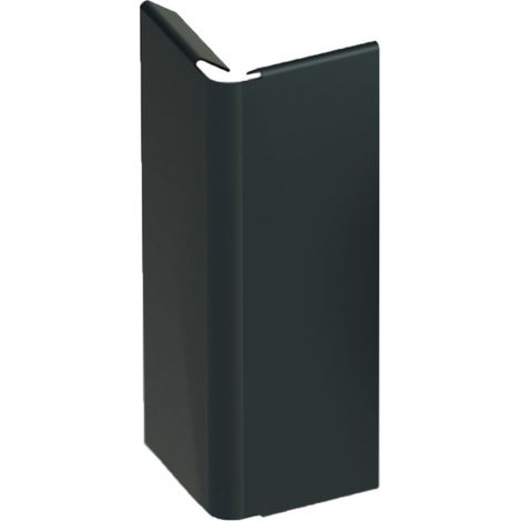 Jouplast – Jonction angle sortant pour profilé clipsable 100 mm – Aluminium laqué anthracite – Résistante aux intempéries et UV – Pose rapide sans outillage