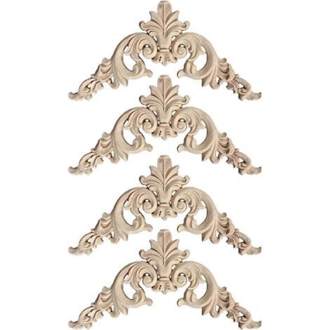 Moulures Décoratives Bois Sculpté (4 Teile, 12×12 cm), Winkel Meubles/Cuisine/Déco (1/4)