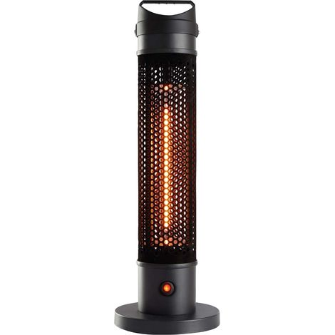 Elektrische Heizkörper Tragbare Infrarot Kohlefaser für Innen- und Außenbereich 1000W Kekai 20x20x61 cm