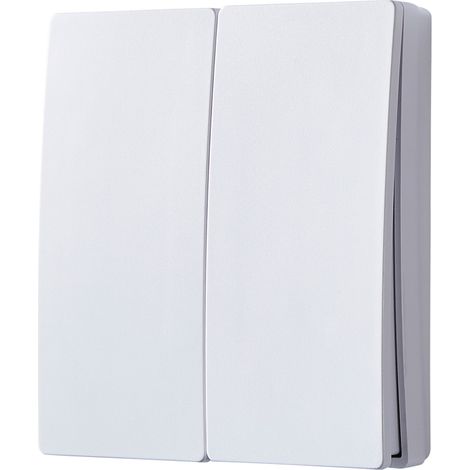 Litecraft Kinetic Push Switch 2 Gang IP65 Rated Electrical Fitting - Matte White (1/3)