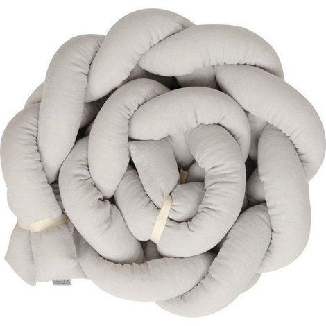Babymatex Warkocz protège-lit gris clair 200 cm