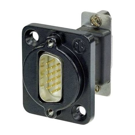 NEUTRIK 15 POLI D-SUB FEEDTHROUGH MASCHIO A FEMMINA, ALLOGGIAMENTO NERO A FORMA DI D (1/2)