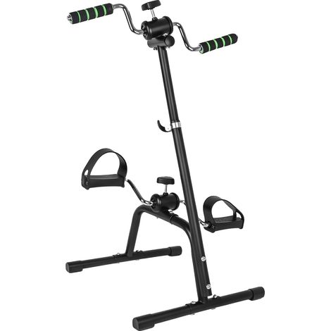 Bicicleta estática, altura ajustable, ligera y portátil, color negro. (1/2)