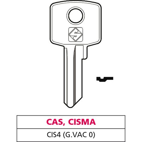 Silca CHIAVE OTTONE CIS4 (G. VAC 0) CAS-CISMA 20.00 pz
