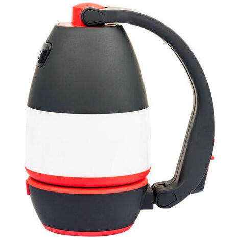 Lampe de camping à LED rechargeable, lanterne de camping à 3 modes, lampe de camping et de randonnée et lanternes de lumière de tempête, étanche （noir rouge） (1/5)