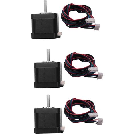 3x 3D-Druckermotoren, Nema 17 Schrittmotor, 40 mm Bipolar-Gleichstrom-Schrittmotor-Kit mit hohem Drehmoment, für 3D-Druckgravur