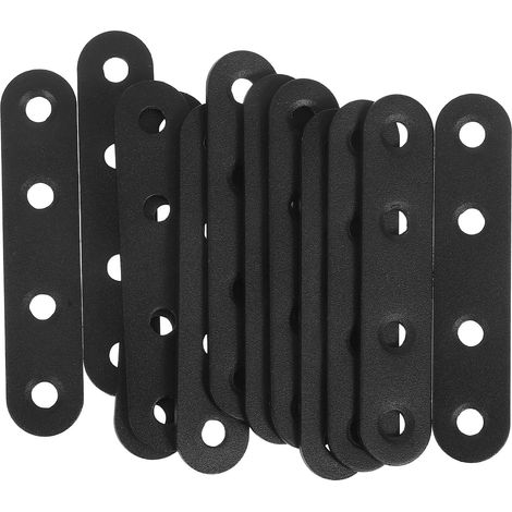 flache gerade Winkel aus Edelstahl schwarz 76 x 16 mm