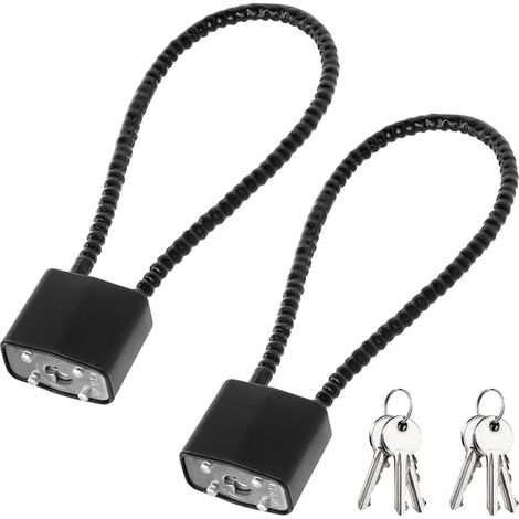 Cadenas Cadenas Long câble 28 cm noir Cadenas Valise Serrure Serrure Schließfächer Fahrradhelme Schließfachtüren Taschen Gepäck (1/5)