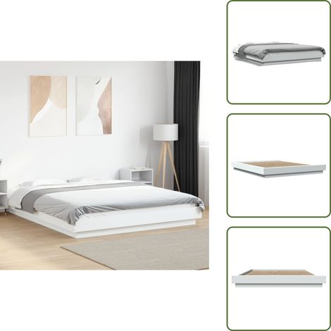 Letto con doghe - vidaXL Giroletto Bianco 160x200 cm in Legno Multistrato - Letto moderno