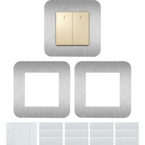 3PCS Plaques de Couverture pour Interrupteur, Encadrement pour Interrupteur, Plaque de Couverture pour Interrupteur Simple, Autocollant de Couverture pour Interrupteur pour Commutateurs de Mur (1/5)