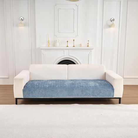 Weicher Chenille Sofaüberwurf rutschfest, 70x90cm, Blau