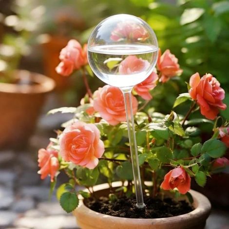 (1 arrosoir sphérique) Arroseur automatique en forme d'oiseau, système d'arrosage goutte à goutte pour jardin d'intérieur et de voyage. (1/4)