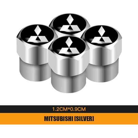 (B Argent) 4 bouchons de valve de pneu en aluminium pour voiture, compatibles avec ASX, Lancer, Pajero, Outlander XL 3, L200 EVO et Galant. Accessoires auto (1/5)