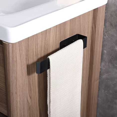 Porte-serviettes adhésif pour salle de bain, montage mural, 26 cm, en acier inoxydable, sans perçage. (1/5)
