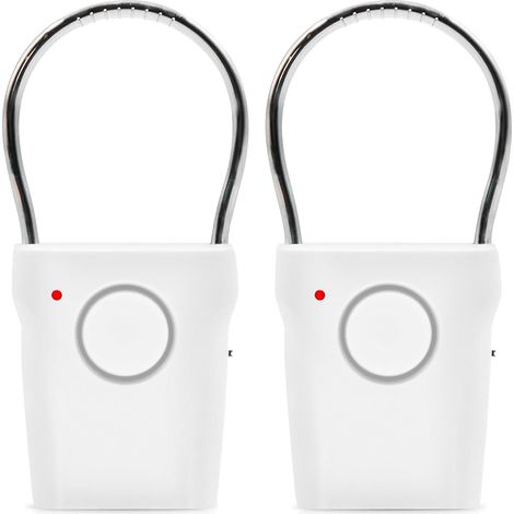Alarme De Porte Et Fenêtre: Pièces Alarme De Poignée Porte, D'alarme Antivol sans Fil Anti-Intrusion, Alarmes De Portes à Capteur Tactile 120db pour Hôtel, Voyage, Chambre à Coucher, Blanc (1/5)