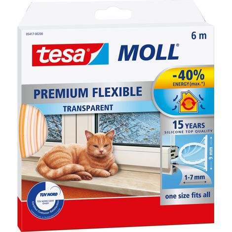 TESA - Joint silicone portes fenêtres 6mx9mmx7mm transparent