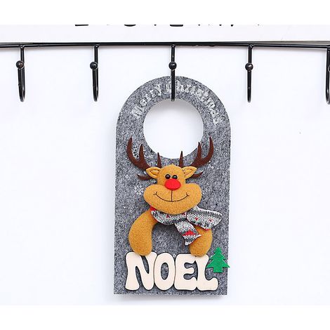 Guirlande Porte De Noël - Décoration Porte Intérieure Extérieure - Pour Maison Bureau Café Restaurant - En Tissu - 1 Pièce (1/3)