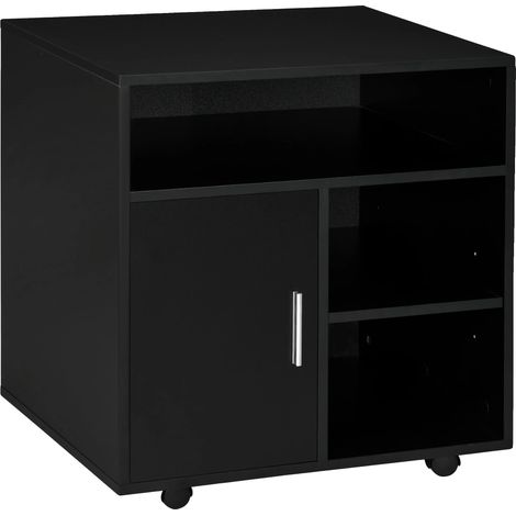 Archivador con ruedas, construcción robusta, color negro. (1/2)