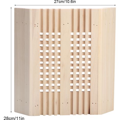 Housse de lampe pour sauna Protection pour lampes anti-explosion Abat-jour en bois 28x27 cm Accessoire de sauna durable (1/5)