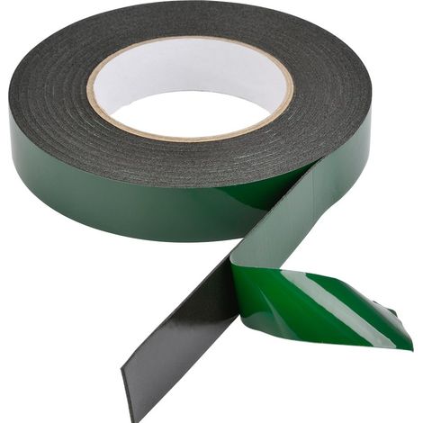 25mm x 10m Ruban Adhésif Double Face Ruban Éponge PE Ruban de Mousse Imperméable