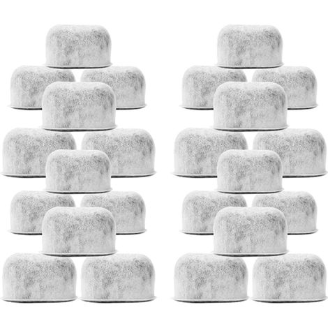 Filtres à eau au charbon de remplacement pour cafetières - Compatibles avec toutes les cafetières - Lot de 24 (1/5)