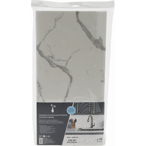 Panneaux décoratifs auto-adhésifs - béton clair 60×30 cm 10 pièces.