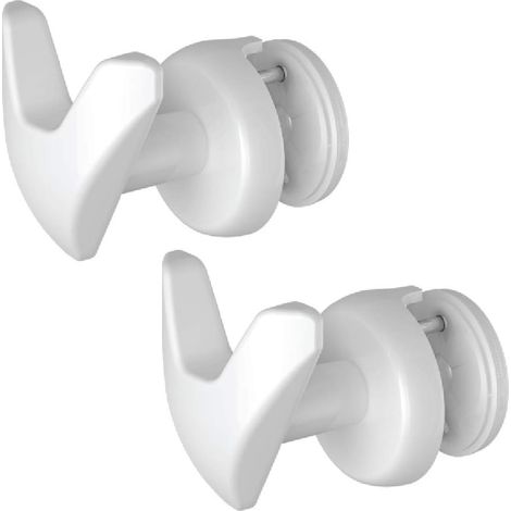 Coppia Handy Vip Scaldasalviette - 2 Portasciugamani per Scaldasalviette a Fasce (Tubi Piatti) - si Fissano Direttamente sul Radiatore a Fasce - Bianchi (1/5)