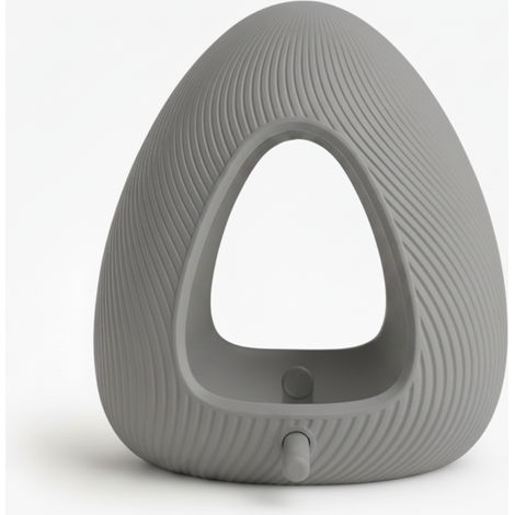 Mangeoire à oiseaux suspendue grise moderne pour balcon, jardin, terrasse