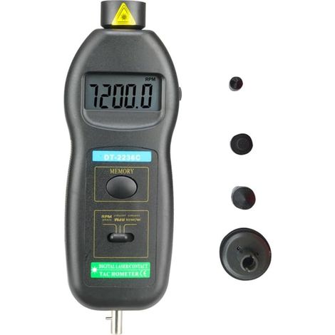 1 Pièce DT2236C Détecteur de Vitesse Compteur Tachymètre Plastique Comme Indiqué LED Numérique Contact Optique Tachymètre Détecteur Compteur (1/4)
