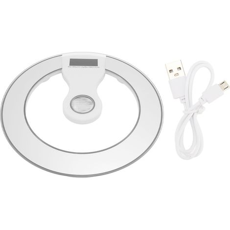 Balance électronique intelligente rechargeable par panneau solaire, haute précision, connectée Bluetooth, application smartphone, pour usage domestique, argenté, 30 cm (1/5)