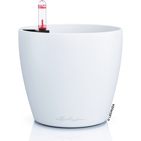 Lechuza Pflanzgefäß-Set Classico Color 14 Kunststoff weiß Ø 15,2 x 13,7 cm Blumentopf