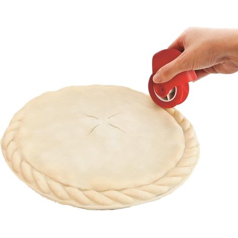Roulette à pâtisserie pour décorer et découper de magnifiques croûtes à tarte, outils de décoration de pâte à pizza en treillis, emporte-pièce en plastique pour décorer les tartes ou les raviolis. (1/5)