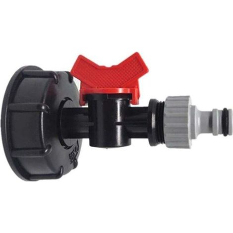 Adaptateur Cuve IBC 3/4" Filetage Grossier S60x6 Raccord Robinet Remplacément Buse Flexible Eau (1/4)