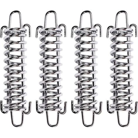4 Pcs Auvent Fixation Ensemble Tension Ressort Alliage Ressort Auvent Ressort Boucle Robuste Pare-Soleil Voile Kit De Fixation Quincaillerie En Acier Inoxydable Accessoires pour Campin (1/4)