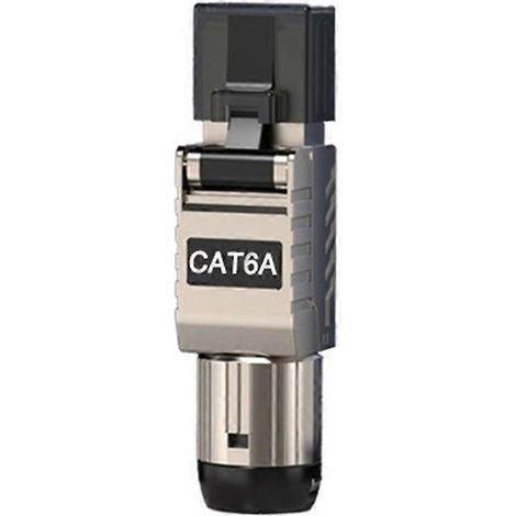 Connecteur RJ45 Cat6A pour câble Ethernet, 1 pièce. Connecteur métallique RJ45 à terminaison facile sans outil, compatible avec les câbles LAN 40G/2000 MHz (22-24 AWG). (1/5)
