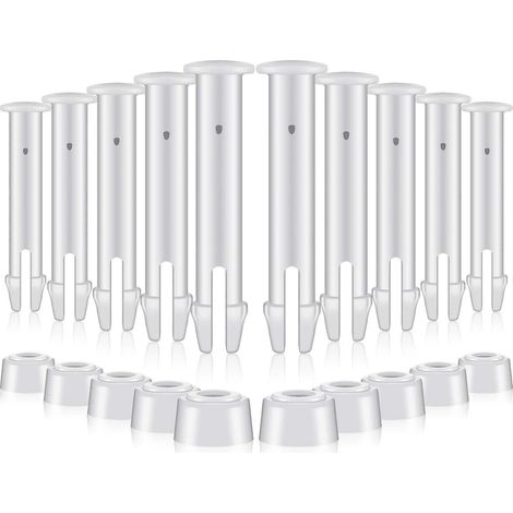Lot de 12 goupilles d'étanchéité pour piscine (5,5 cm) avec joints en caoutchouc supplémentaires - Pièces de rechange pour piscines Intex de 3 à 3,6 m (1/3)