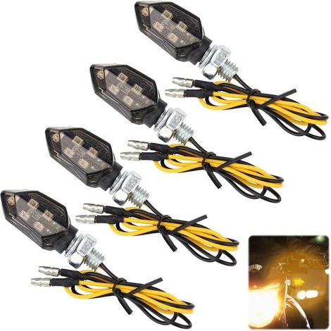 Clignotant Moto, 4 Pièces Clignotant Moto LED Adapté Aux Mot os 12v, Clignota nt Moto Led Homologué (1/5)