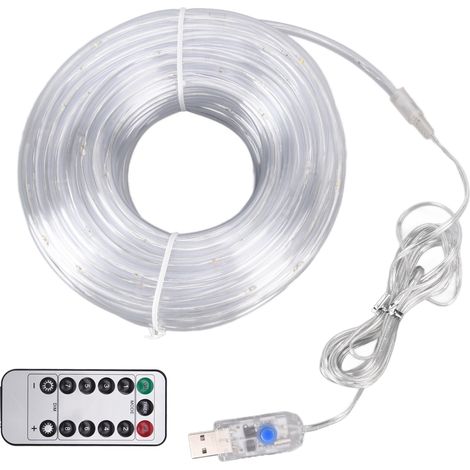Guirlande lumineuse LED multicolore pour extérieur, alimentée par USB et télécommandée, idéale pour décorer votre jardin ou votre maison à Noël. Décoration lumineuse de Noël. (1/5)