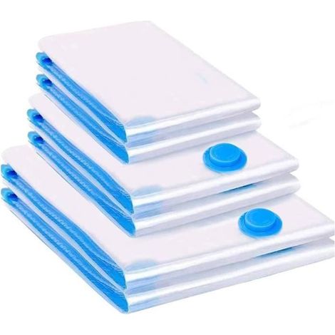 Lot de 6 Sacs Rangement Sous Vide Aspirateur pour couettes, linge de lit, oreillers
