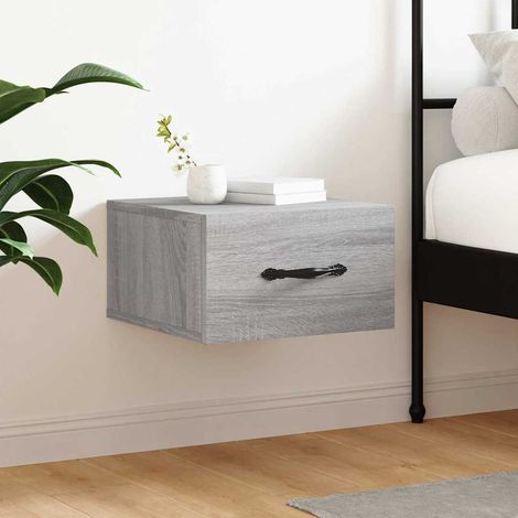 Wand-Nachttisch Grau Sonoma 35x35x20 cm